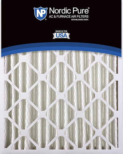 Nordic Pure 20x20x4 (Actual Size: 19 1/2 x 19 1/2 x 3 5/8) Pleated MERV 14 Air Filters 6 Pack