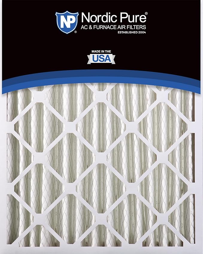 Nordic Pure 16x24x4 (Actual Size: 15 3/8 x 23 3/8 x 3 5/8) Pleated MERV 14 Air Filters 2 Pack