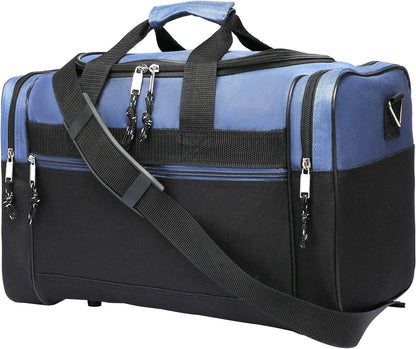 BuyAgain Duffle Bag, 17" Travel Carry On Sport Overnight Weekender Duffel Gym Bag with Adjustable Strap For Men Or Women