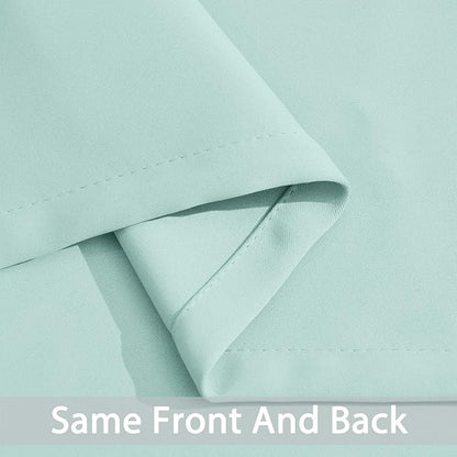Yakamok Aqua Blackout Curtains for Bedroom, Grommet Thermal Insulated Room Darkening Blackout Drapes for Living Room, Set of 2 Panels (38 x 84Inch, Aqua)