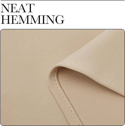 NICETOWN Room Darkening Draperies Window Curtain Panels, Thermal Insulated Grommet Room Darkening Curtains for Bedroom (Biscotti Beige, 2 Panels, W42 x L50 -inch)