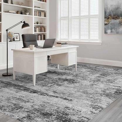 7X9 Area Rug Living Room: Washable Large Abstract Neutral Modern Soft Rugs Stain Resistant Indoor Floor Non-Slip Accent Carpet for Bedroom Nursery Playroom Dining Room Office Dorm Home House Decor