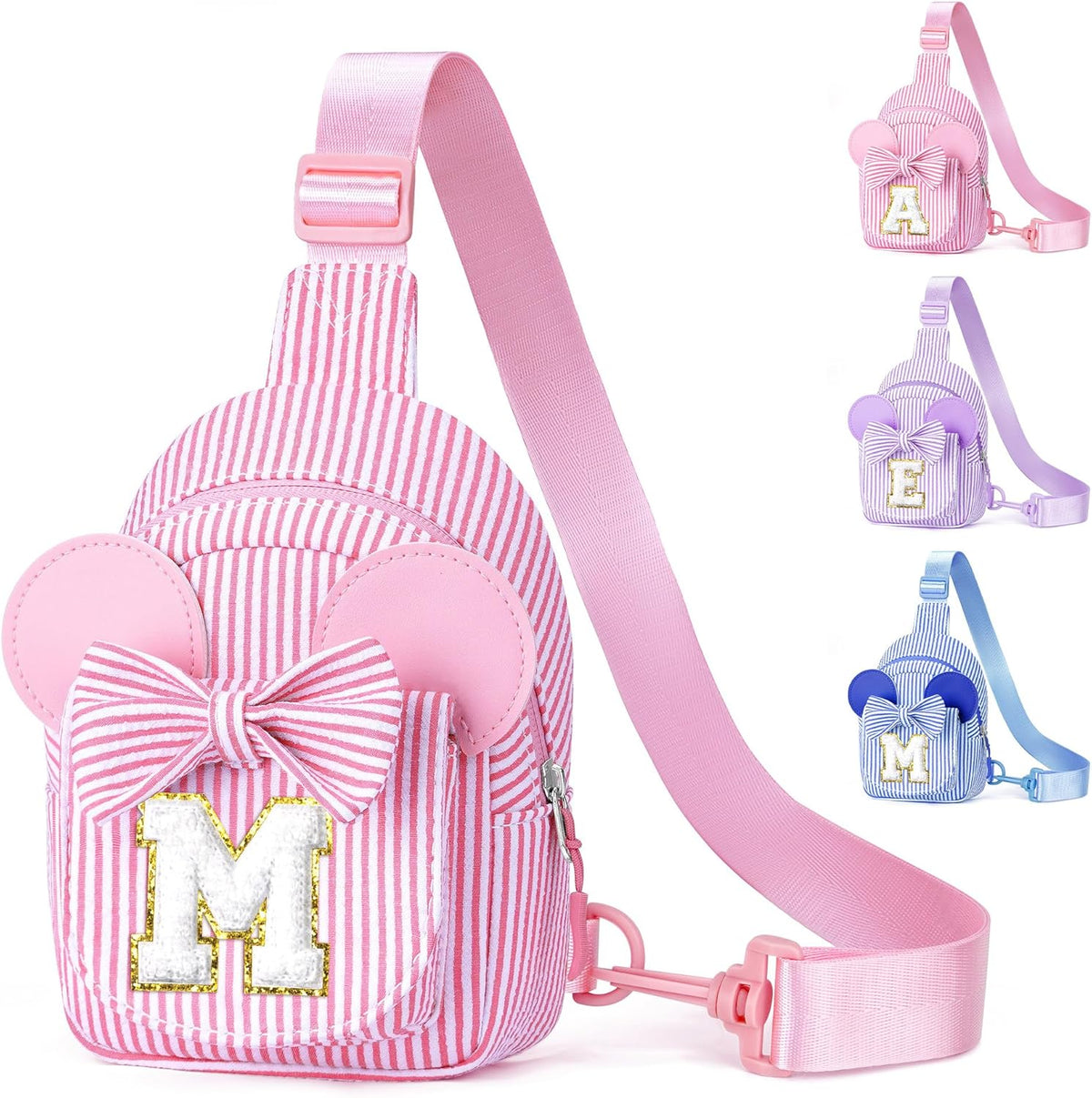 YOOLIFE Girls Sling Bag, Personalized Cute Sling Bags, Gifts for Girls Kids, Friend Granddaughter Birthday Gift for Kids Daughter Sister Niece Girl Gifts| Year Old Girl Birthday Gift (Pink M)