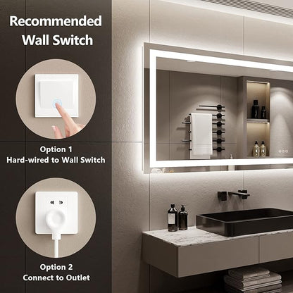 YEELAIT 96x36 Inch LED Bathroom Mirror
