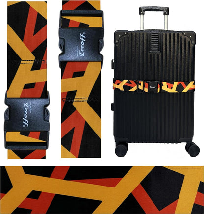 Teeoff Elastic Luggage Straps Suitcase Belts Travel Bag Accessories Adjustable 220CM (Geometric)