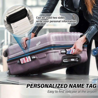 Watercolor American Flag Red 2 Pack Luggage Handle Wraps Covers for Suitcase Identifiers Bag Tags Travel Accessories