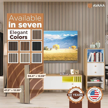 Avana Acoustic Wood Wall Panels – 94.4 x 12.6 Inch White Oak Acoustic Panels 4