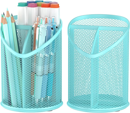2 Pack Pen Holder Pen Organizer (Blue)