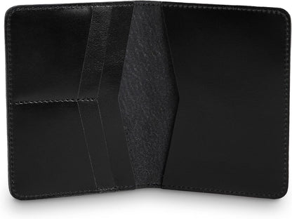 PEGAI Standard Full Grain Crazy Horse Leather Passport Holder | Custom Travel Passport Cover & Organizer | Handcrafted Leather Passport Wallet for Men and Women | Pike (Dexios Black)