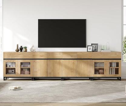 WAMPAT Modern TV Stand for TVs up to 120 inch, 4 in 1 TV Console