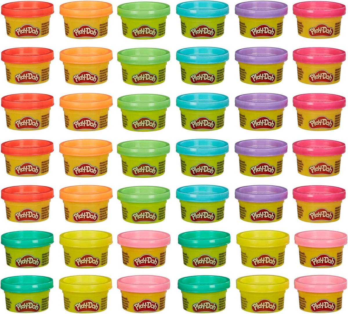 play-doh bulk handout 42-pack assorted colors 1-ounce modeling compound cans back to school gifts prizes