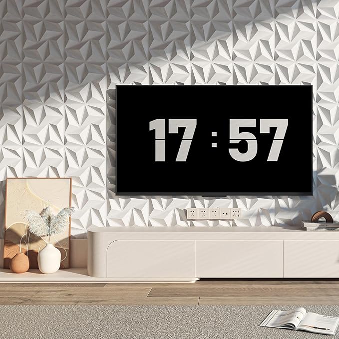 Art3d 3D Wall Panels 100 Pack, 11.8" x 11.8" PVC Wall Panels