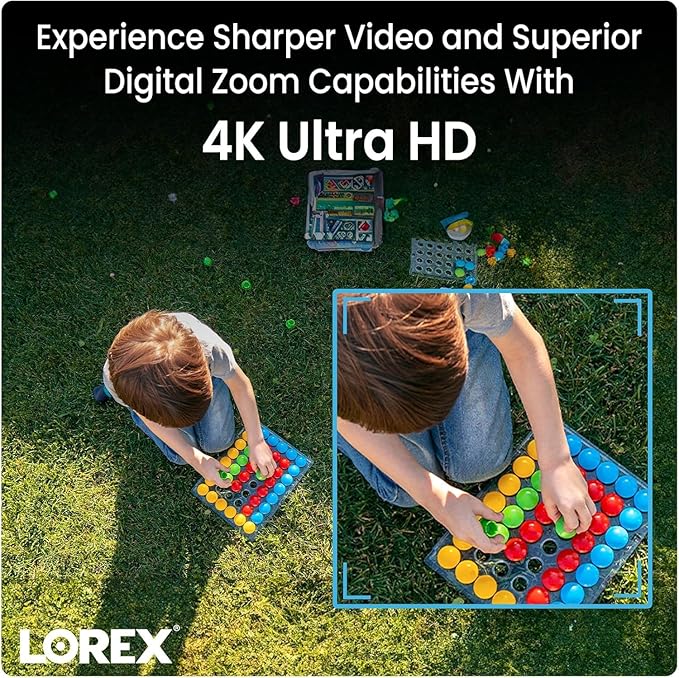 Lorex Indoor/Outdoor 4K Ultra HD Smart Deterrence CVI Wired Add-On Bullet Security Camera | Color & IR Night Vision | Dual Warning LED Lights | Siren | Built-in Speaker | IP67 | White