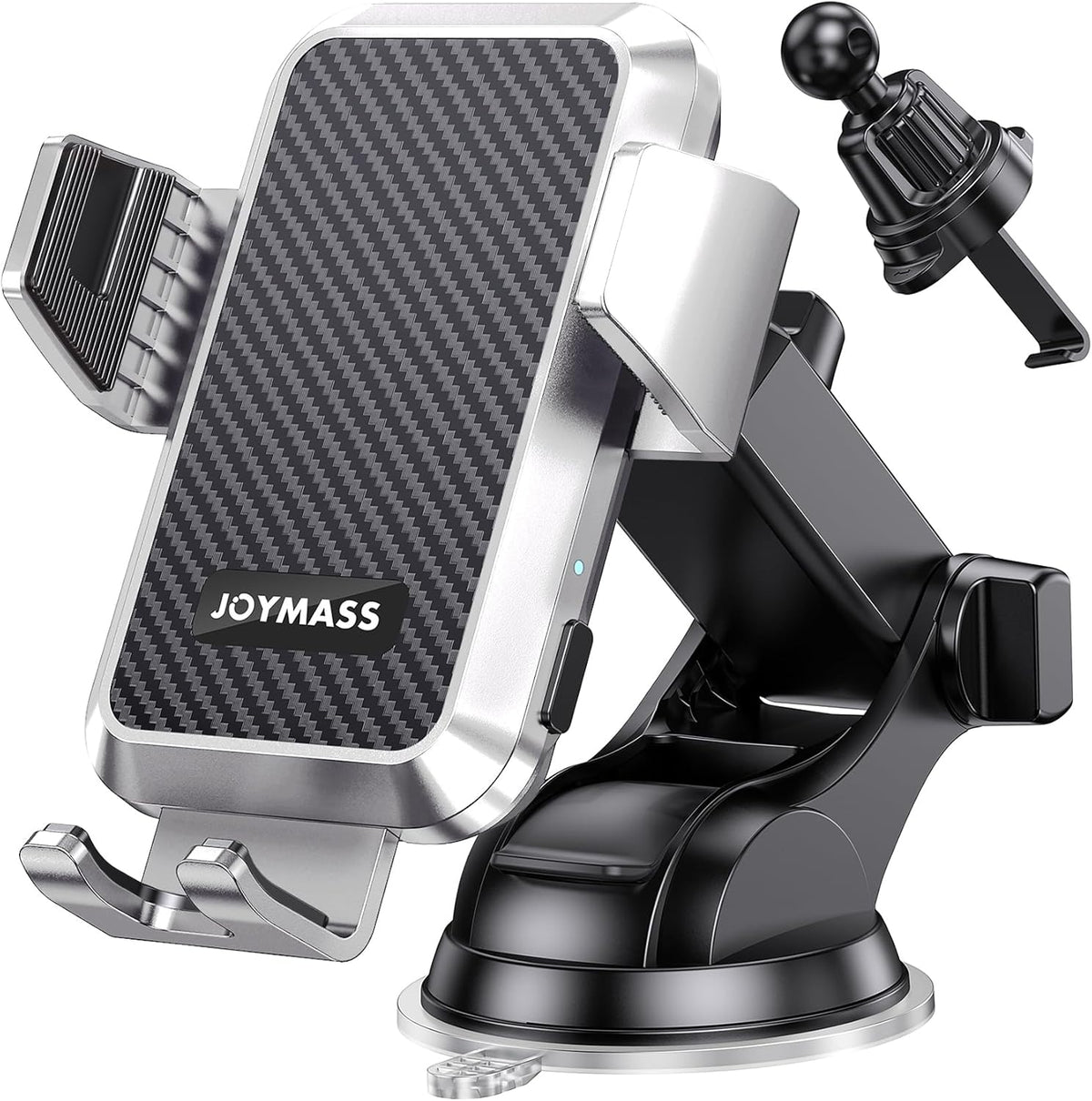 Wireless Car Charger, Phone Holders for Your Car, 15W Auto Clamping Phone Mount Car Accessories for iPhone 16 15 14 13 12 Mini Pro Max, Samsung Galaxy S24 Ultra S23 S22+ Note 20, etc - Silver