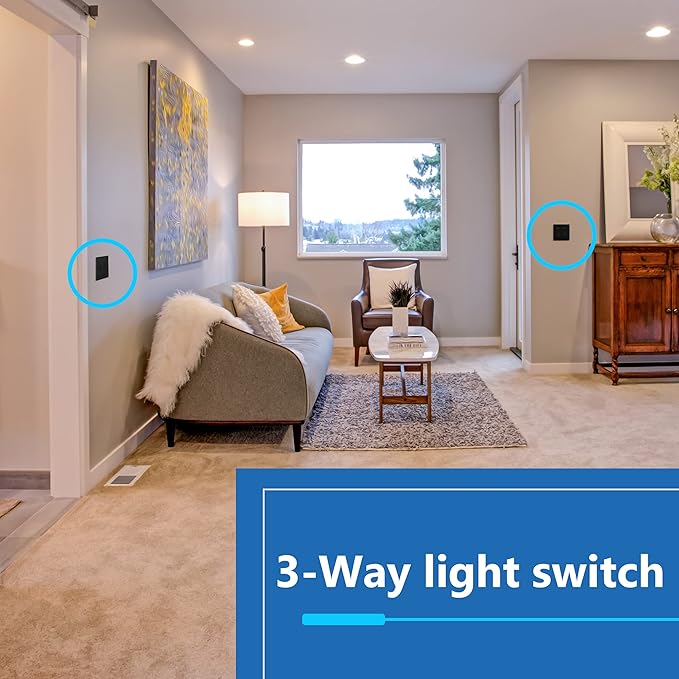 LIDER Minimalist Design Matte Finish Lighted Decorator Switch, Frameless Paddle