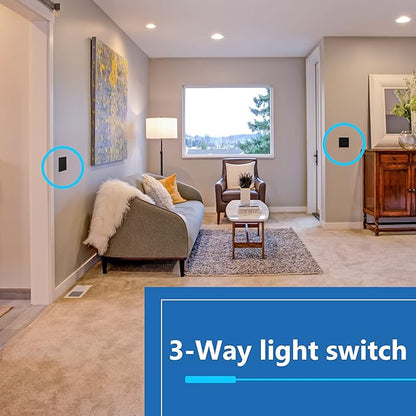 LIDER Minimalist Design Matte Finish Lighted Decorator Switch, Frameless Paddle