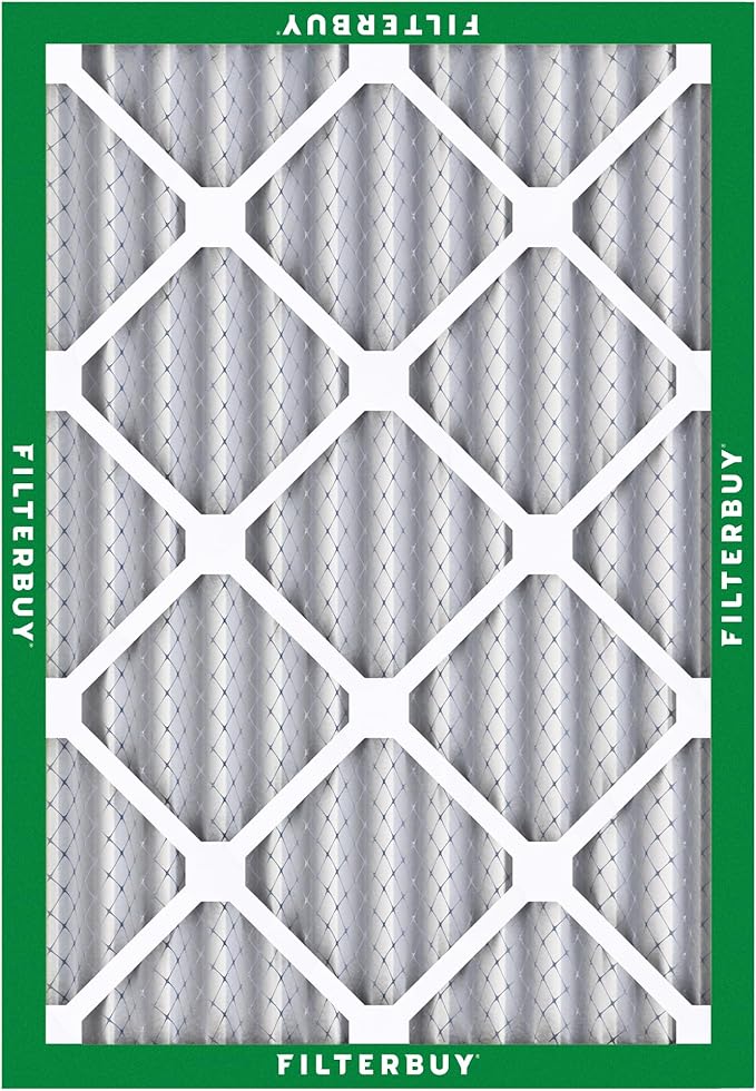 Filterbuy 30x36x2 Air Filter MERV 8 Essential Dust & Allergy Defense (5-Pack), Electrostatic Pleated HVAC AC Furnace Filters Replacement, Made in USA (Actual Size: 29.81 x 35.81 x 1.75)