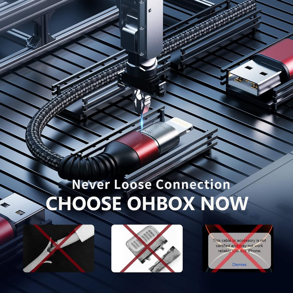 iPhone Charger 10FT Long Cable 3Pack [Apple MFi Certified] USB-A to Lightning Cable Nylon Braided Fast Charging Cord Compatible with iPhone 14/13/12/11 Pro Max/XR/XS/X/8/7/Plus/6S iPad/iPod/AirPods