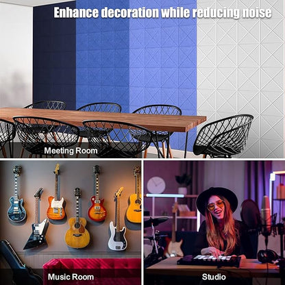Sonicism 12 Pack X-Lined Acoustic Panels