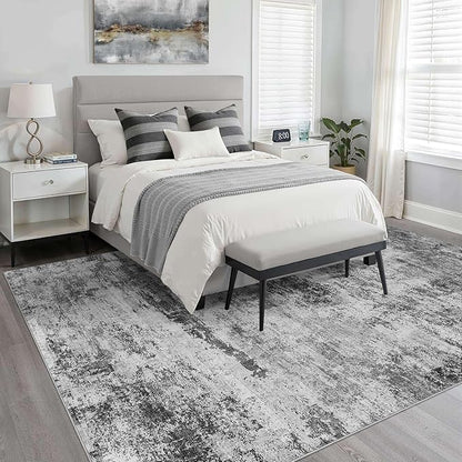 7X9 Area Rug Living Room: Washable Large Abstract Neutral Modern Soft Rugs Stain Resistant Indoor Floor Non-Slip Accent Carpet for Bedroom Nursery Playroom Dining Room Office Dorm Home House Decor