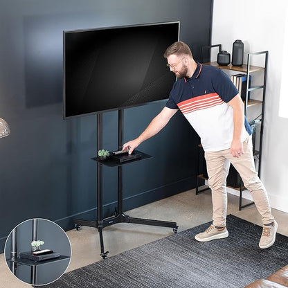 VIVO Mobile TV Cart for 32 to 83 inch Screens up to 110 lbs, LCD LED OLED 4K