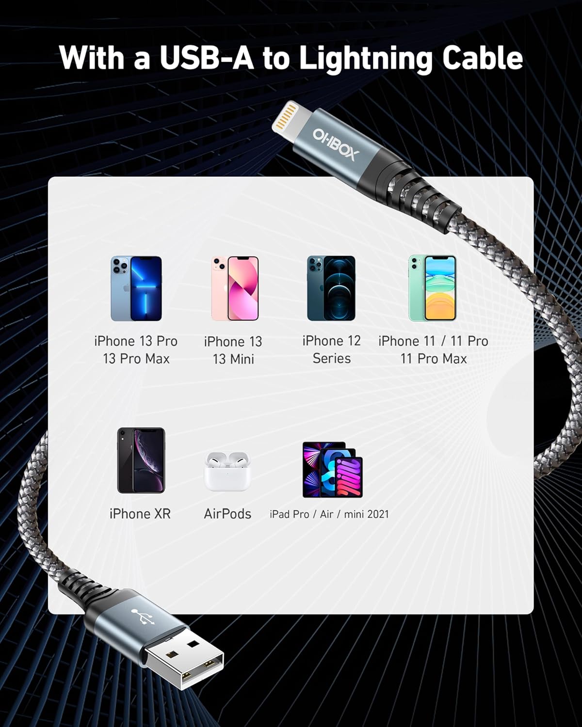 iPhone Charging Cable 6FT, 3Pack [Apple MFi Certified] USB to Lightning Cables Fast Charging, iPhone Charger Cord iPhone USB Cable Compatible with iPhone 14 13 12 11 Pro Max Plus 8 7 6 iPad and More