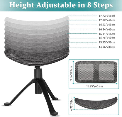 Footrest for Desk Adjustable Height 2-in-1 Function Rotatable Ergonomic Under Desk Footrest Ottoman Stool Rolling Leg Rest for Home Office (Gray)