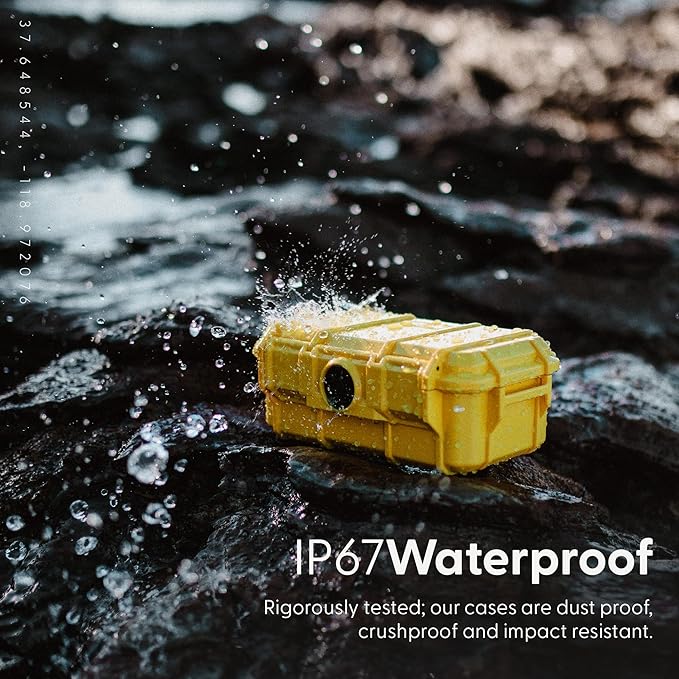 Evergreen 57 Waterproof Dry Box Protective Case with Pick & Pluck Foam - Travel Safe/Mil Spec/USA Made - for Cameras, Phones, Hiking, Boating, Water Sports, Action Cams (Orange)