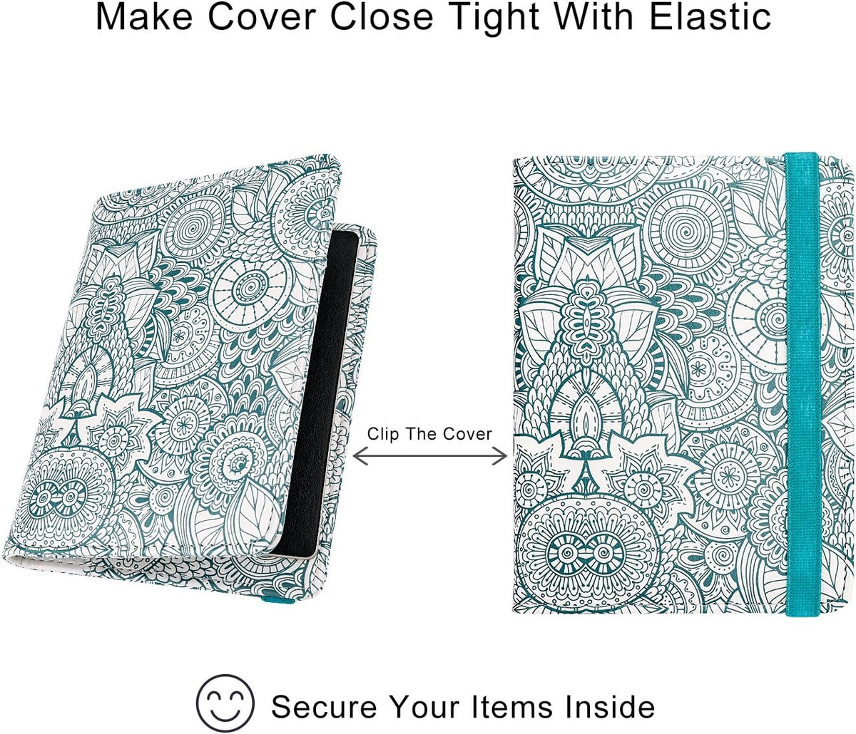 WALNEW Passport Holder for Travel, RFID Passport Cover Wallet for Women Men, PU Leather Passport Book Card Holder Case with Pen, Travelling Essentials for Flying