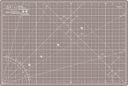 Elan Cutting Mat A3 Black & Taupe, Self Healing Cutting Mat 12x18 Inch, 5-Ply Craft Board Black, Hobby Board for Crafts 12x18 Inch