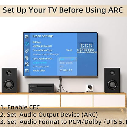 YEUGICEO 192KHz eARC ARC to Optical SPDIF Coaxial Audio Converter