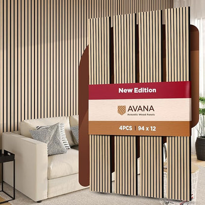 Avana Acoustic Wood Wall Panels – 94.4 x 12.6 Inch White Oak Acoustic Panels 4