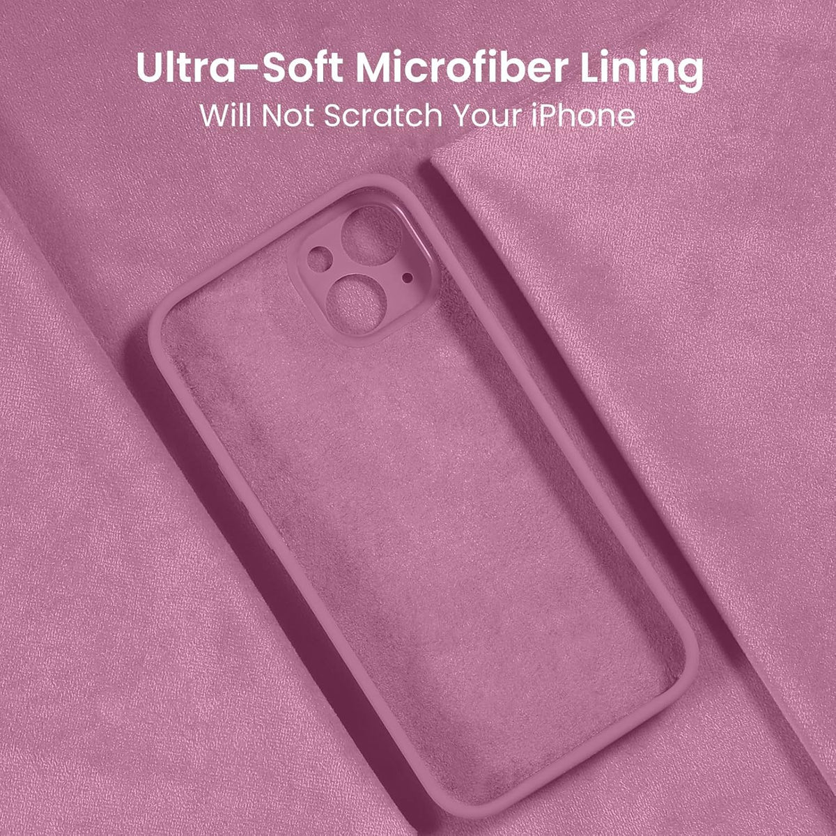 FireNova Designed for iPhone 15 Case, Silicone Upgraded [Camera Protection] Phone Case with [2 Screen Protectors], Soft Anti-Scratch Microfiber Lining Inside, 6.1 inch, Lilac Purple