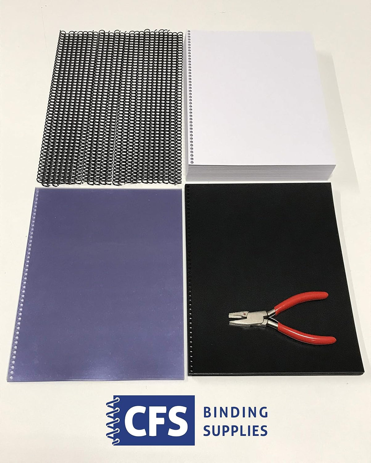 DIY Coil Binding Kit - 25 Books (Includes Pre-Punched Paper & Covers)