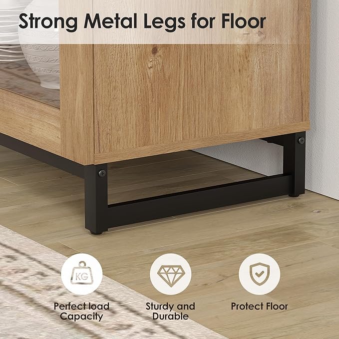 WAMPAT Modern TV Stand for TVs up to 120 inch, 4 in 1 TV Console