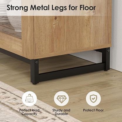 WAMPAT Modern TV Stand for TVs up to 120 inch, 4 in 1 TV Console