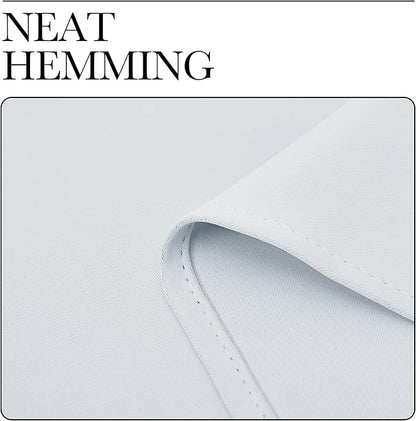 NICETOWN Room Darkening Draperies Curtains Panels, Window Treatment Thermal Insulated Grommet Room Darkening Curtains/Drapes for Bedroom (Greyish White, 2 Panels, 42 by 68)