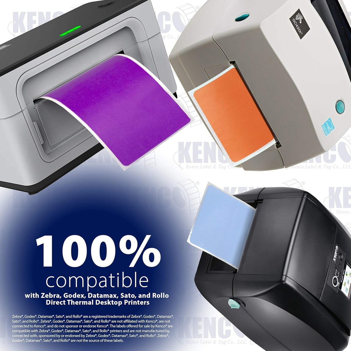 4" X 6" Direct Thermal Perforated Stickers Labels for Shipping Labels, Inventory, and Color Coding - Compatible with Zebra, Rollo, Godex and More (Teal, 1 Rolls)