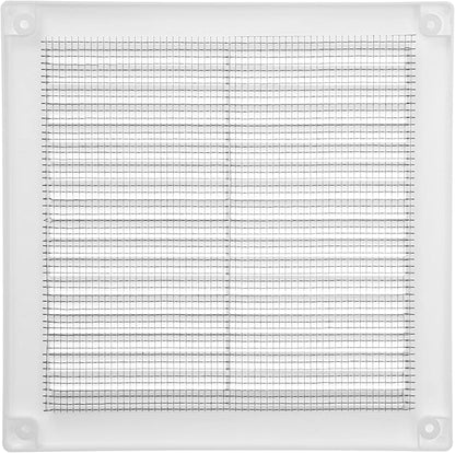 Vent Systems 6" x 6" Inch (Opening Dimensions) White Plastic Soffit Vent Cover - Durable Flat Square Air Vent Grille with Mesh Screen - Weather Ventilation Grill Wall & Ceiling Indoor & Outdoor