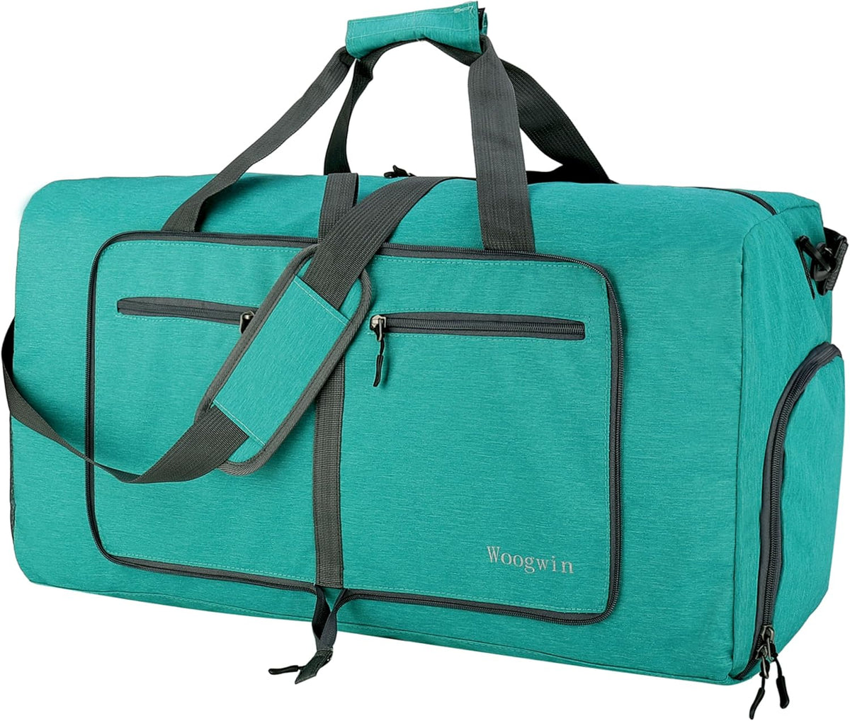 Woogwin Travel Duffel Bag Large Foldable Waterproof Overnight Bag for Beach Swim Bags Pool Sports Gym