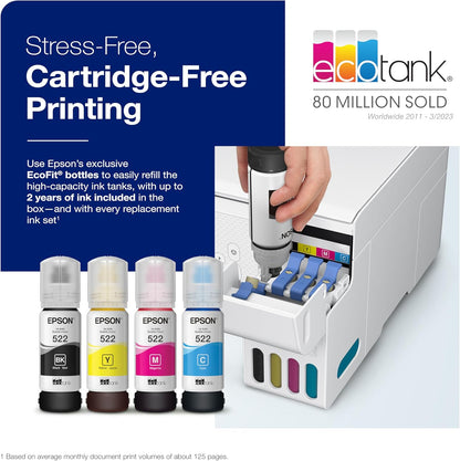 Epson EcoTank ET-2800 Wireless Color All-in-One Cartridge-Free Supertank Printer & EcoTank ET-4800 Wireless All-in-One Cartridge-Free Supertank Printer