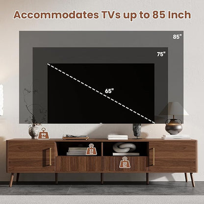 Merax Mid Century 78" TV Stand, Modern Entertainment Center