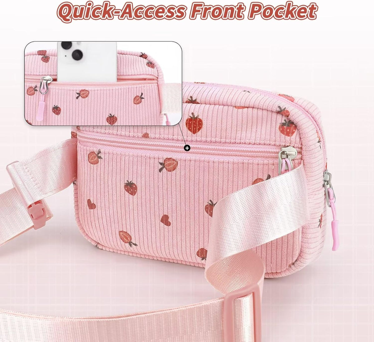 YOOLIFE Unicorn Fanny Pack for Girls - Belt Bag for Teen Girls Kids, Crossbody Bag Fashion Waist Pack Travel Hiking Cycling Running (Beige)