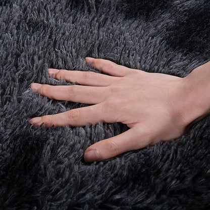 8x10 Area Rugs for Living Room, Ultra Soft Large Shag Bedroom Rug Upgrade Non-Slip Plush Modern Fluffy Carpet for Kids Boys Girls Room Home Decor Aesthetic, Dark Grey