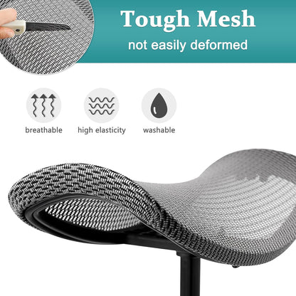 Footrest for Desk Adjustable Height 2-in-1 Function Rotatable Ergonomic Under Desk Footrest Ottoman Stool Rolling Leg Rest for Home Office (Gray)