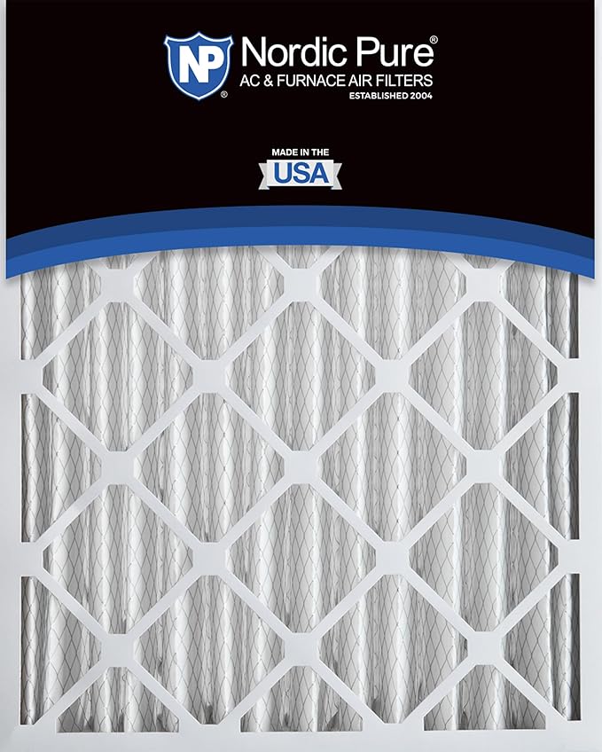 Nordic Pure 20x20x4 (Actual Size: 19 1/2 x 19 1/2 x 3 5/8) Pleated MERV 10 Air Filters 2 Pack