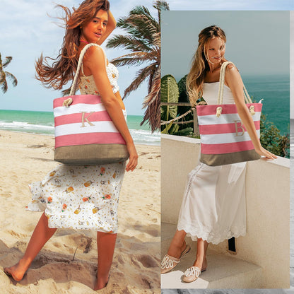 YOOLIFE Beach Bags for Women - Travel Canvas Beach Tote, Pool Waterproof Bag, Travel Essentials, Gifts for Women Birthday