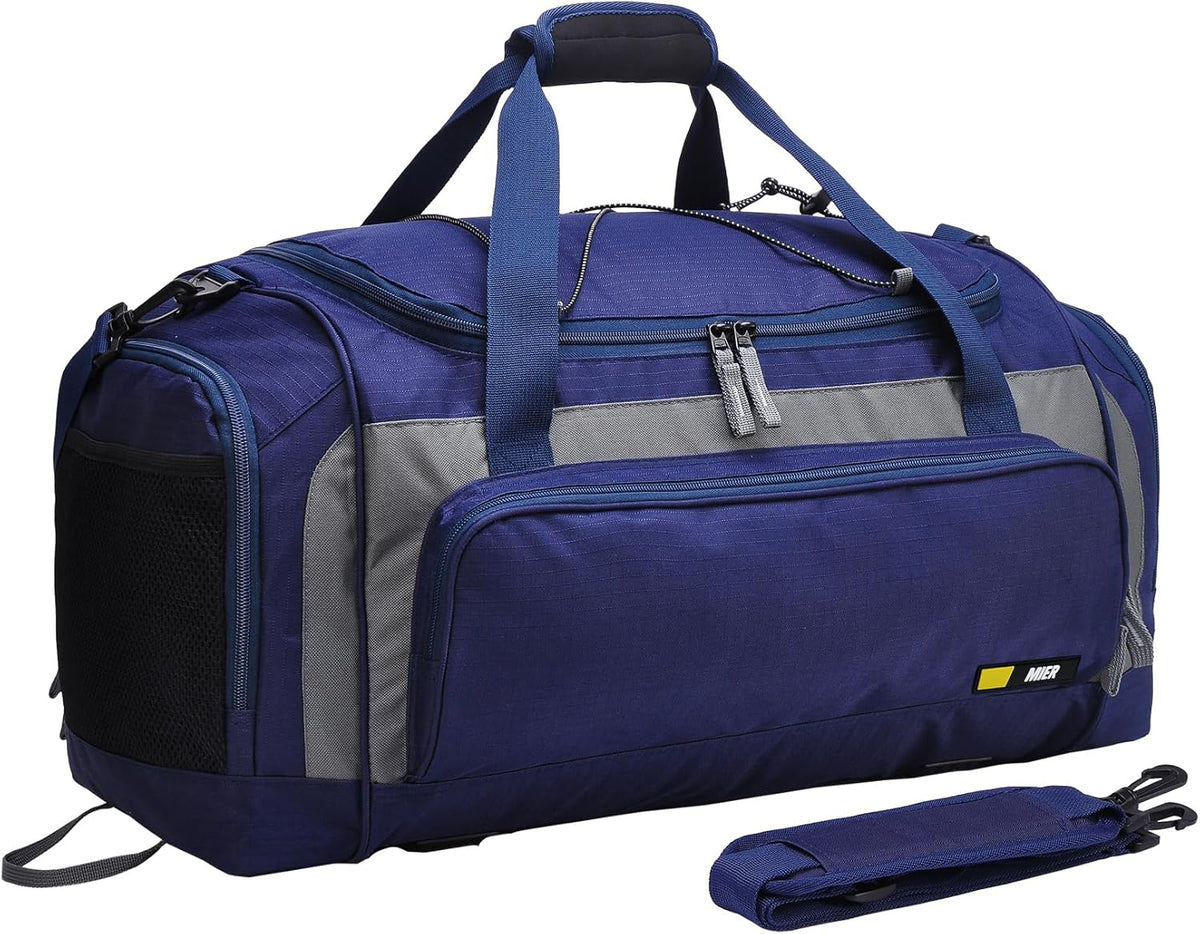 MIER Large Gym Bag for Men Sports Duffle Bag with Shoe Compartment 60L Lightweight Duffel Bags for Workout Fitness Travel