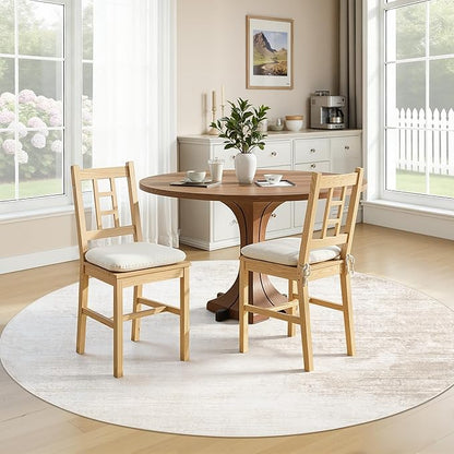 4ft Round Rug Living Room Area Rugs: Washable Modern Abstract Circle Rug Soft Non Slip Neutral Rugs Stain Resistant Indoor Carpet for Bedroom Kitchen Dining Room Home(Beige,4' Round)