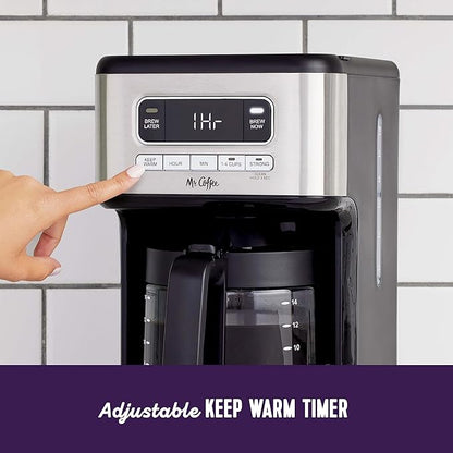 Mr. Coffee 14 Cup Programmable Coffee Maker Stainless Steel